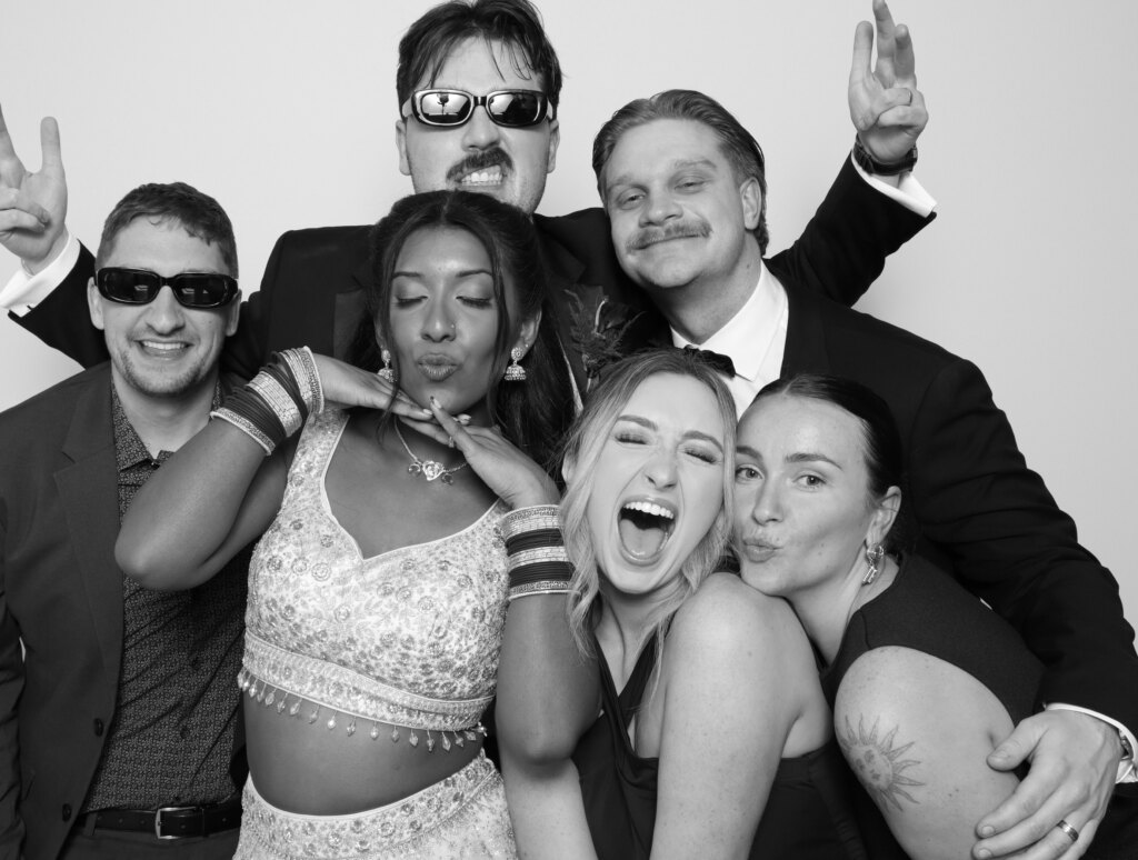 Candid photo booth moment with Captics at a celebration in the Tri-Cities of Ontario