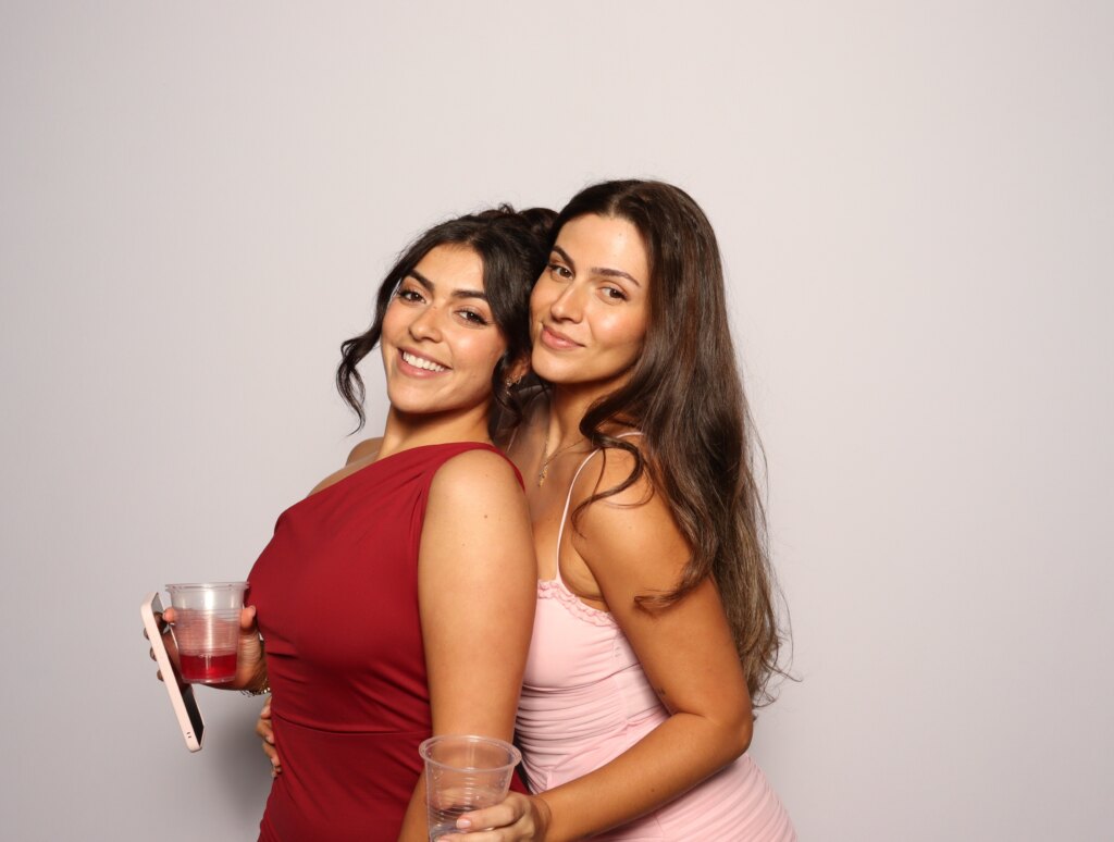 Candid photo booth moment with Captics at a celebration in the Tri-Cities of Ontario